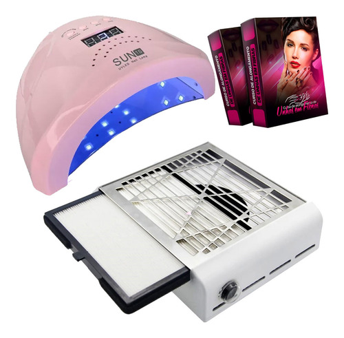 Cabine Sun 1s One Led Uv 48w 30 Led + Sugador Grelha + Curso