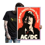 Placas Rock Legend Acdc Angus Young Bryan Johnson A2 09
