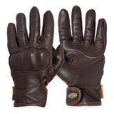 Guantes Motociclista De Piel Para Frio Termico Wkl 1995 Café Color Bordó Talla Xl