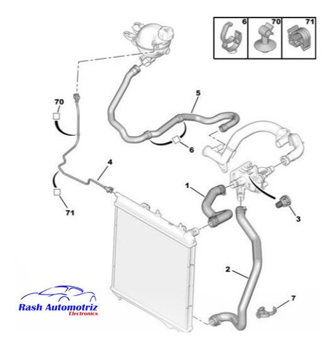 Manguera Deposito Refrigerante Peugeot 207 208 2008 Ds3 Ep6 Foto 4