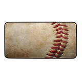 Ombra Kitchen Floor Mat Vintage Sport Ball Baseball Non Slip