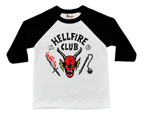Playera Hellfire Club Stranger Things Eddie Vecna Dustin