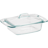 Cacerola Fuente Vidrio Tapa Pyrex 1.9 Lts Horno Microondas