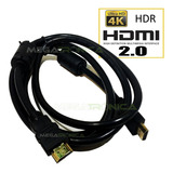 Cable Hdmi V2.0 Kolke Version 2.0 Largo 1.8m C/filtros 4k 3d