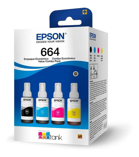 Tinta Epson Original Pack T664 L120 L220 L355 L395 L380 L575