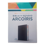 Biblia De Estudio Rvr60 Lta Gde Arcoiris Piel S/indice Negro