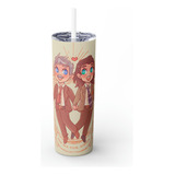 Termo Skinny Tumbler 20 Oz - Lokius - Loki Y Mobius Chibi