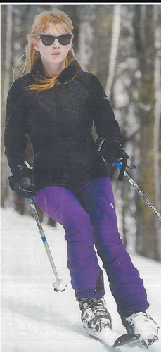 Calza Recta De Ski Con Rodillera - Mujer