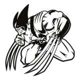 Sticker Calcomanía Wolverine Vinil Marvel Xmen 25cm Leopardo