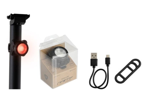 Luz Gw Trasera Led Recargable 40 Lm Redonda Bicicleta