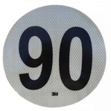 Logo Reflectivo 3m Velocidad Maxima 90 Homologado Vtv