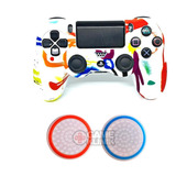 Funda Silicon Compatible Con Control Ps4 Slim Pro + Gomas 01