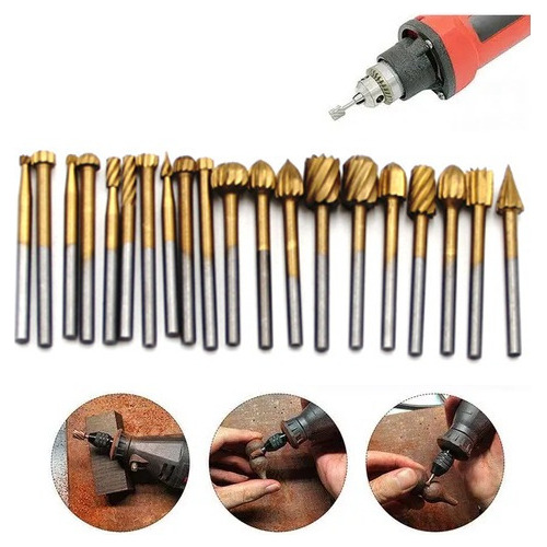 Kit De 20 Brocas De Carburo De Madera Para Dremel Mototool