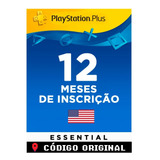 Cartão Psn Plus Americano 12 Meses Playstation Ps3 Ps4