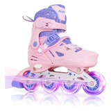 Patines En Línea Para Niñas C/ Ruedas + Kit De Proteccion 