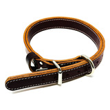 Ray Allen Latigo Leather Agitation K9 Dog Collar, Burgun Eeh