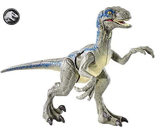 Jurassic World Battle Damage Velociraptor Blue Figure