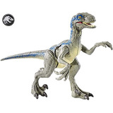Jurassic World Battle Damage Velociraptor Blue Figure