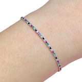 Pulsera Delicadeza Veneziana Luxury Regulable Plata Ps 301