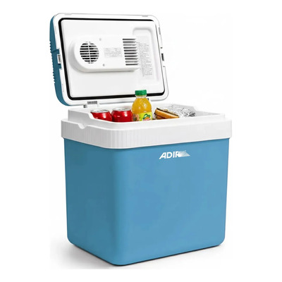 Hielera Eléctrica 24l Enfría 22°c Ideal Para Auto 12148 Azul