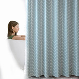 Cortina De Baño Impermeable 180x180cm Con Aros