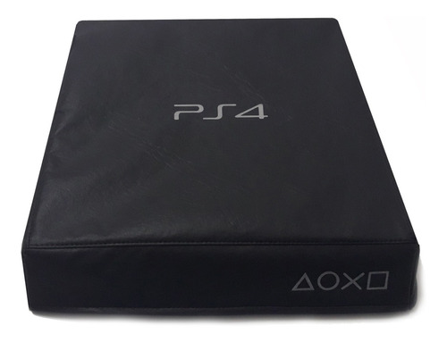 Funda Antipolvo Ps4 - Diseño Logo Plateado - Ecocuero