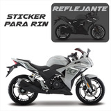 Sticker Reflejantes Para Rines Italika Rt250 Sport + Regalo