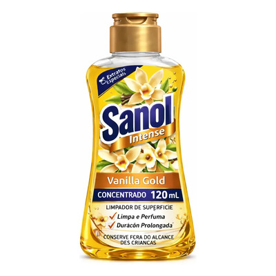 Limpador Superficies Sanol Concentrado 120ml Vanilla Gold Vanilla Gold