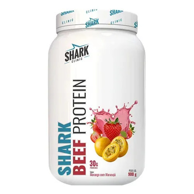 Beef Protein Shark Pro Protein 900g - Shark Pro Sabor Morango E Maracujá | Frete grátis
