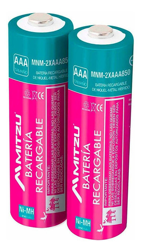 Batería Recargable Aaa De Ni-mh Mnm-2xaaa850