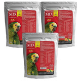 3 Ração Papagaio Mix Comida Colorida Maritaca 500g Biotron