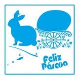 Stencil Coelho Feliz Páscoa Sta-131 Litoarte - Rizzo