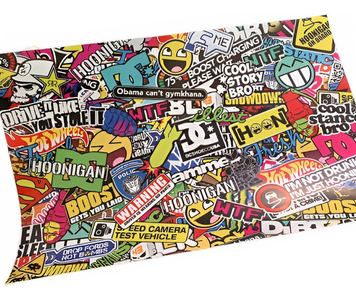 Adesivo Sticker Bomb Tuning Carro Moto 35cm X 23cm / Ref: 12