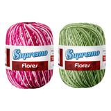 Barbante Flores Multicolor Supremo 226m 200g Kit 2 Unidades