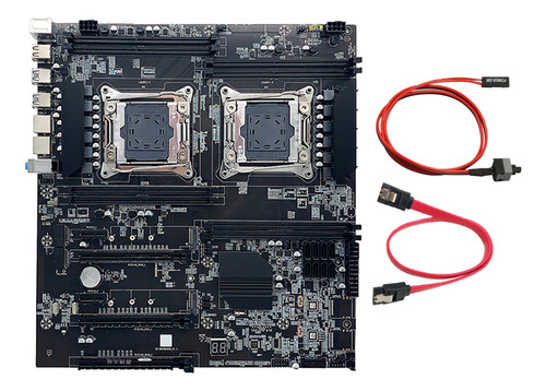 Placa Madre Minera De Doble Enchufe X99 Con Cable+cable De C