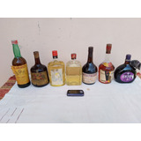 Lote 7 Antiguas Botellas Anís Jerez Licor Te Vino Caña Decor