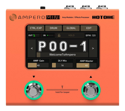 Pedalera Hotone Ampero Mini Mp-50or Amp Modeler Fx Processor