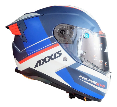 Casco Axxis Hawk Evo Daytona Sv C7 Azul Mate-allmotors Onlin