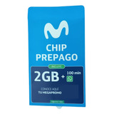 Chip Movistar (unidad) 2gb + 100 Min