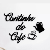 Kit Cantinho Do Café + 2 Peças Decoração Escritório Mdf 3mm