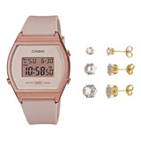 Relógio Casio Vintage Feminino Lw-204-4adf Pulseira Silicone