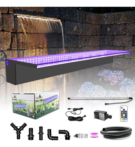 Fuente Cascada De Piscina Exterior Led