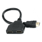 Divisor E Duplicador 1 Hdmi Macho Para 2 Hdmi Fêmea