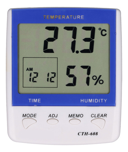 Termometro Higrometro Despertador Cth 608 Termometro 