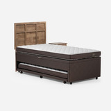 Bed Boxet Rosen Ergo T New 1,5 Plazas +muebles Robin Tostado