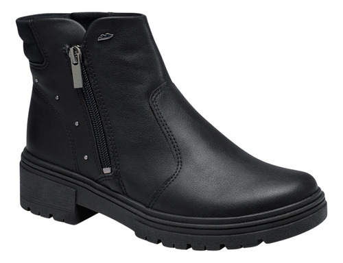 Bota Coturno Cano Curto Zíper Tendência G9572 Dakota Preto