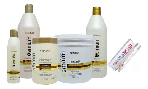 Kit Relaxamento Osmium Guanidina Nutra Hair 5 Itens + Brinde