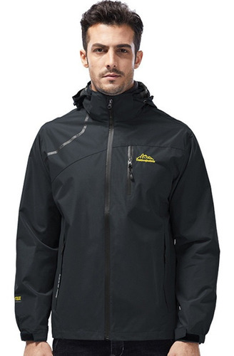 Chaqueta Corta Viento Hombre Impermeable Forro Micropolar