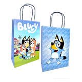 Bolsas Perro Bluey Grandes Doble Cara X 10