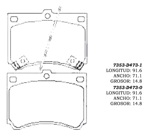 Pastilla De Freno Delantera Ceramica Ford Escort 91-03 7353 Foto 2